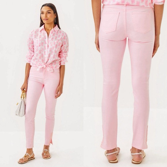 Lilly Pulitzer Denim - Lilly Pulitzer NWT 29" South Ocean High Rise Skinny Jean Pink Muse Pastel sz 6
